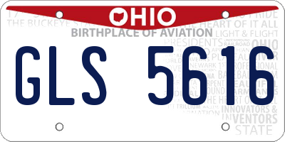 OH license plate GLS5616