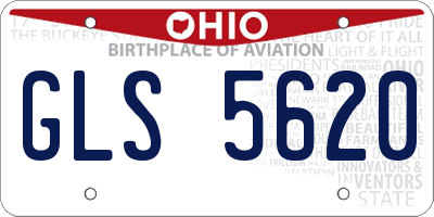OH license plate GLS5620