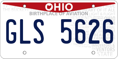 OH license plate GLS5626