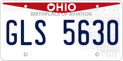 OH license plate GLS5630