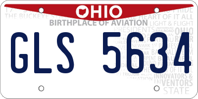 OH license plate GLS5634