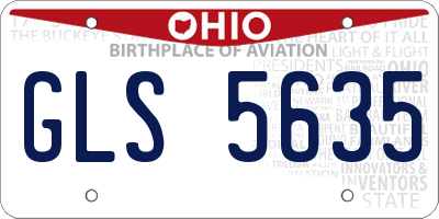 OH license plate GLS5635