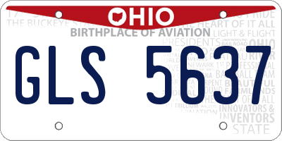 OH license plate GLS5637
