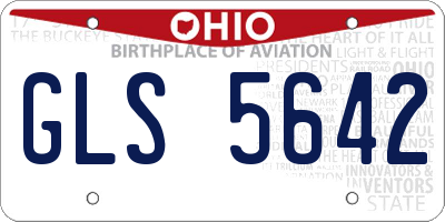 OH license plate GLS5642