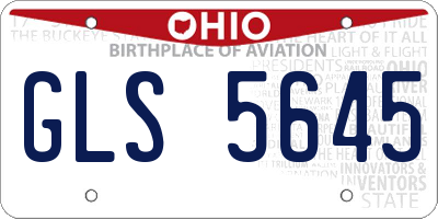 OH license plate GLS5645