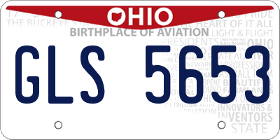 OH license plate GLS5653