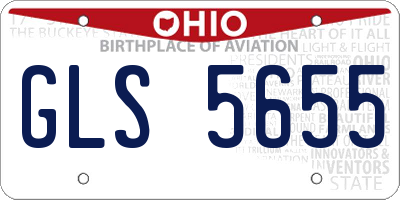 OH license plate GLS5655
