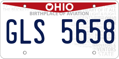 OH license plate GLS5658