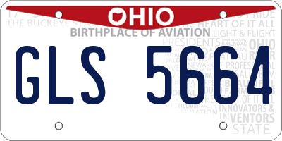 OH license plate GLS5664