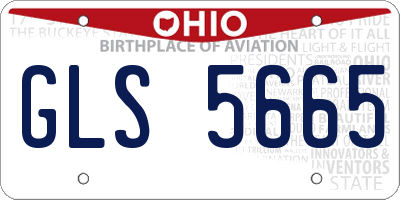 OH license plate GLS5665