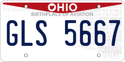 OH license plate GLS5667