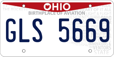 OH license plate GLS5669