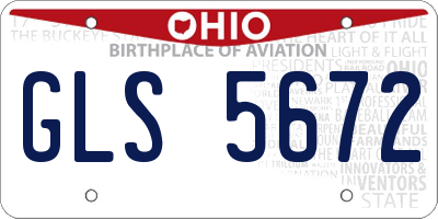 OH license plate GLS5672