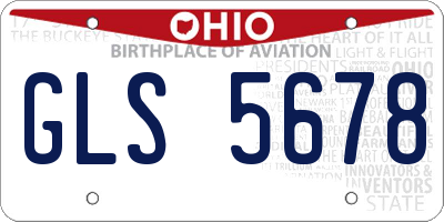 OH license plate GLS5678
