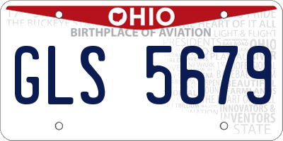 OH license plate GLS5679