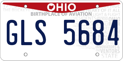 OH license plate GLS5684