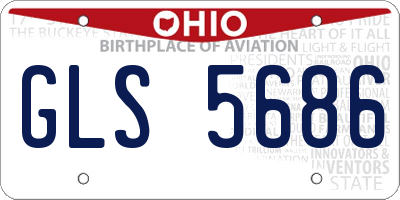 OH license plate GLS5686