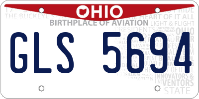 OH license plate GLS5694