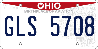 OH license plate GLS5708