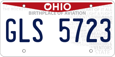 OH license plate GLS5723