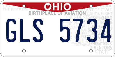 OH license plate GLS5734