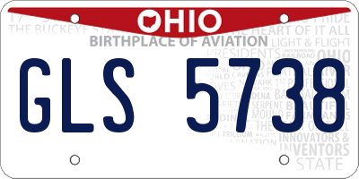 OH license plate GLS5738