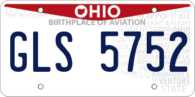 OH license plate GLS5752