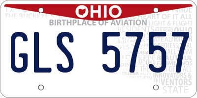 OH license plate GLS5757