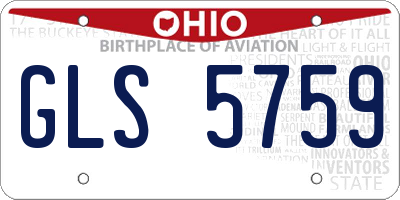 OH license plate GLS5759