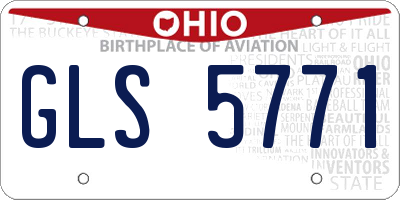 OH license plate GLS5771