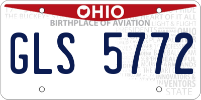 OH license plate GLS5772