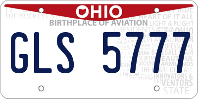 OH license plate GLS5777