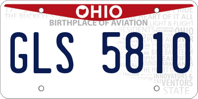 OH license plate GLS5810