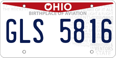 OH license plate GLS5816