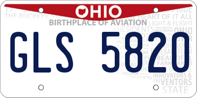 OH license plate GLS5820