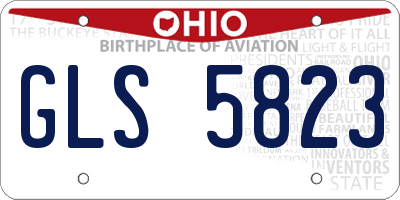 OH license plate GLS5823
