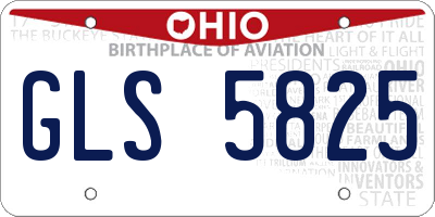 OH license plate GLS5825