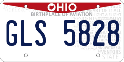 OH license plate GLS5828