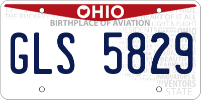 OH license plate GLS5829