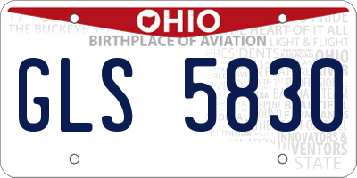 OH license plate GLS5830