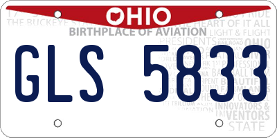 OH license plate GLS5833