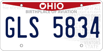 OH license plate GLS5834