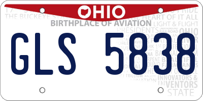 OH license plate GLS5838