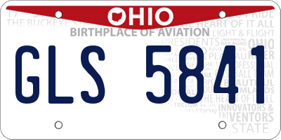 OH license plate GLS5841