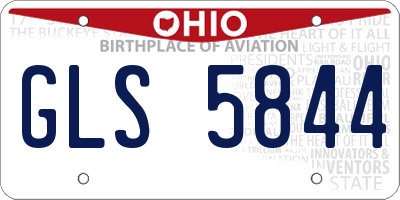 OH license plate GLS5844