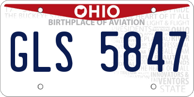 OH license plate GLS5847