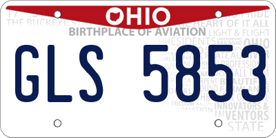 OH license plate GLS5853