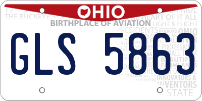 OH license plate GLS5863