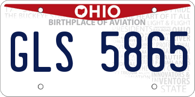 OH license plate GLS5865