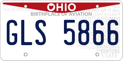 OH license plate GLS5866